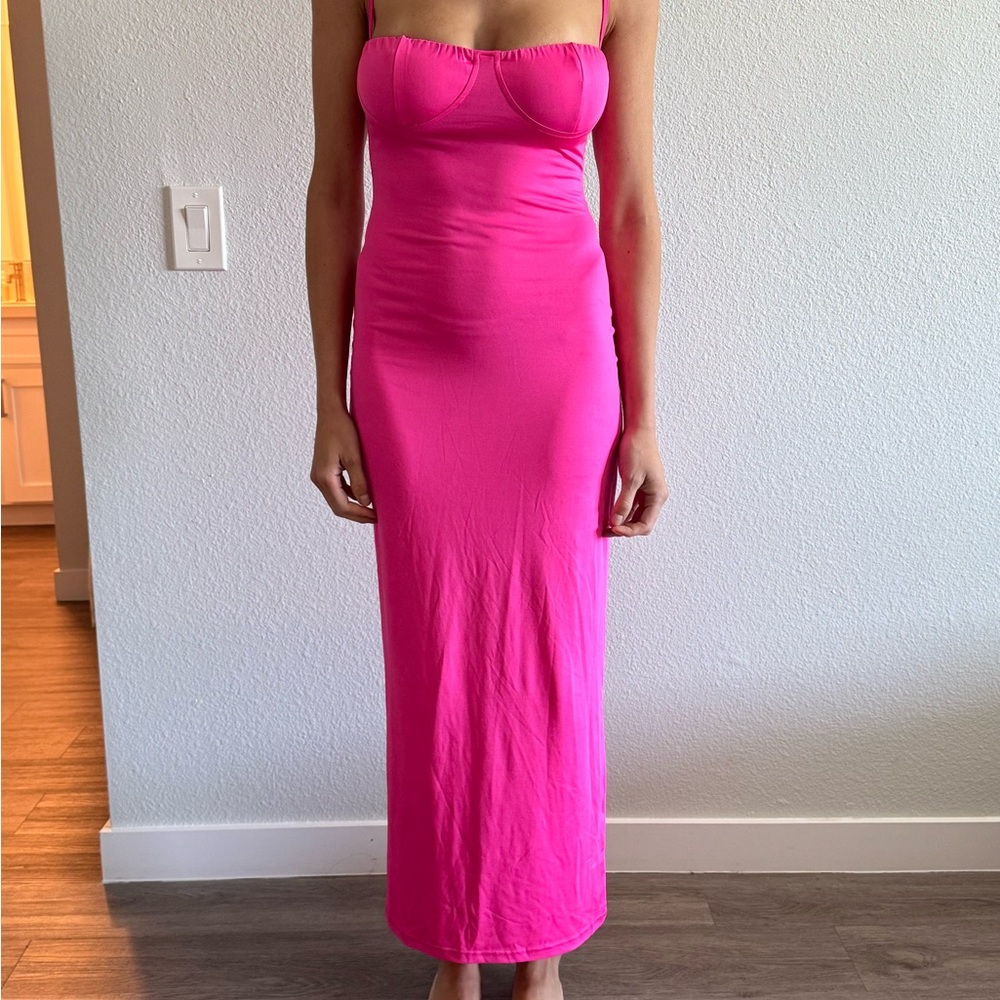 Vibrant Pink Maxi Dress
